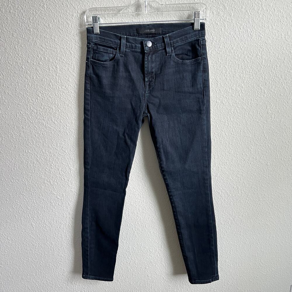J Brand 835 Crop Skinny Jeans Women's 25 Low Rise Dark Wash Cotton Blend